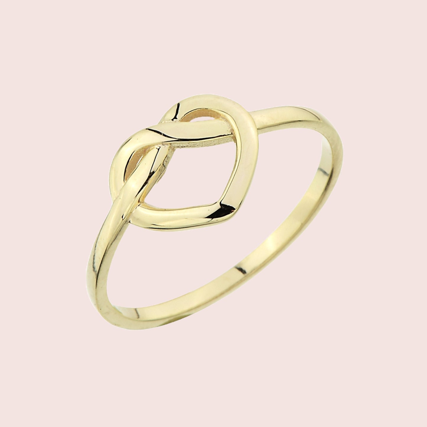 14K Gold Heart Knot Ring